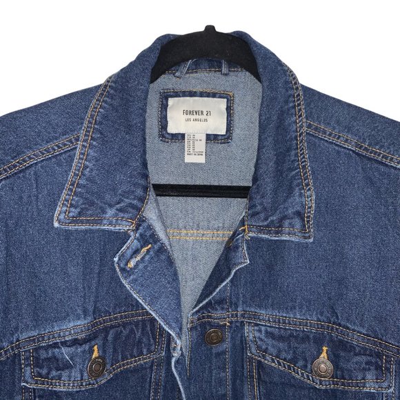 F21 Boyfriend Vintage Denim Jean Jacket SZ M - Picture 2 of 5